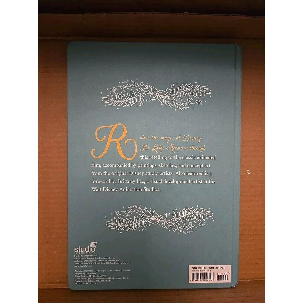 Disney The Little Mermaid Hardcover Storybook - Teal & Gold Accents - Picture 2 of 5